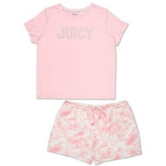 NWT JUICY COUTURE Bling Rhinestone Pink Set, loungewear, pj set 1XL - Picture 1 of 9
